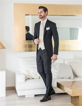 

Mucielee Terno Masculino Cheap Tuxedo Prom Mens Suits Wedding Suit Slim Fit 2019 Blazer Masculino 3 Pieces (Jacket+Pants+Vest)