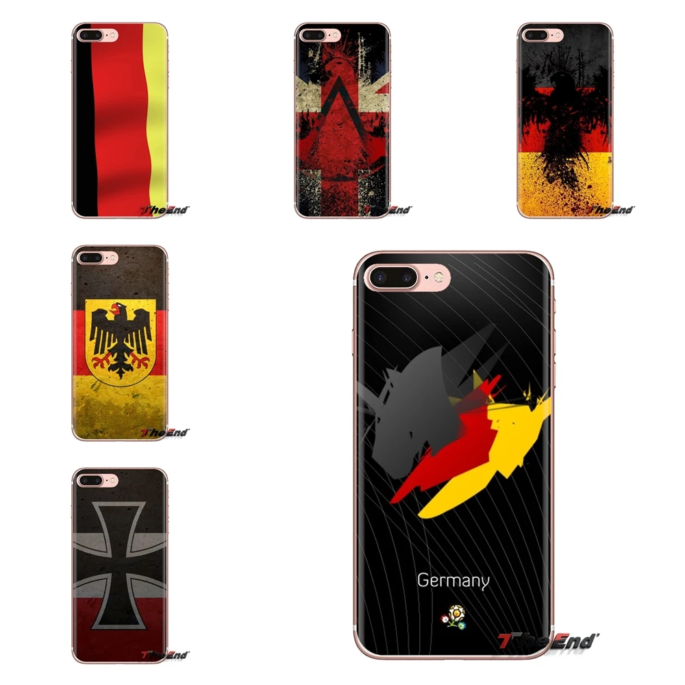 Прозрачный мягкий чехол для Huawei Mate Honor 4C 5C 5X 6X 7 7A 7C 8 9 10 8C 8X 20 Lite Pro с флагом Германии |