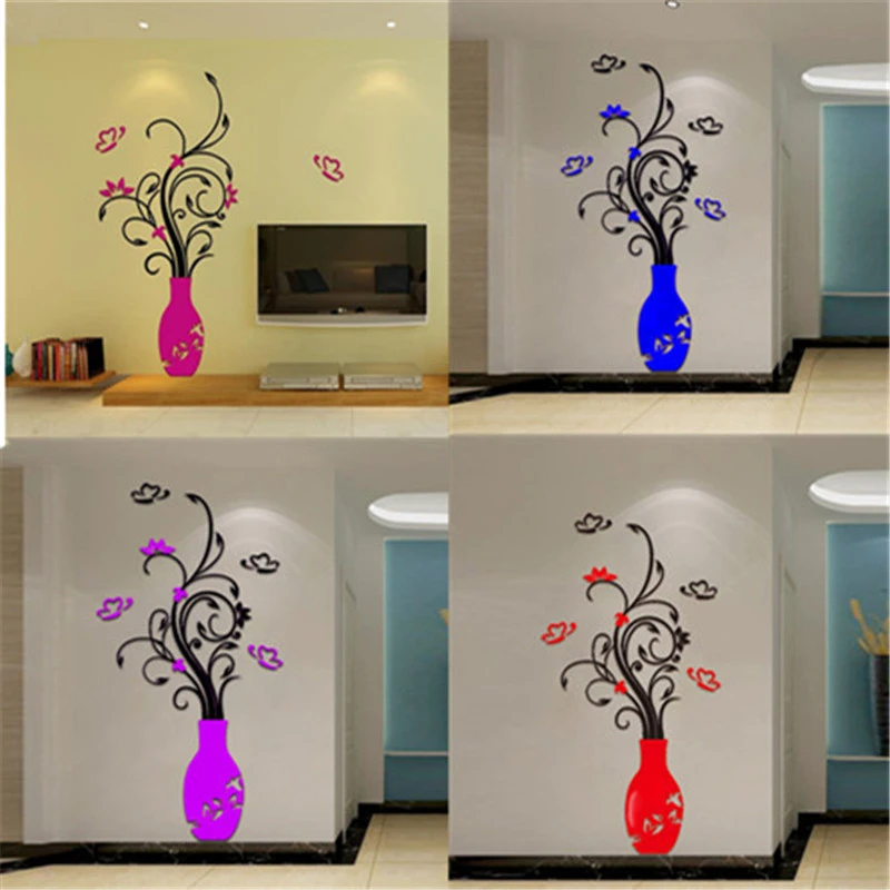 Diy 3d Acrylic Crystal Wall Stickers Living Room Bedroom Tv Background