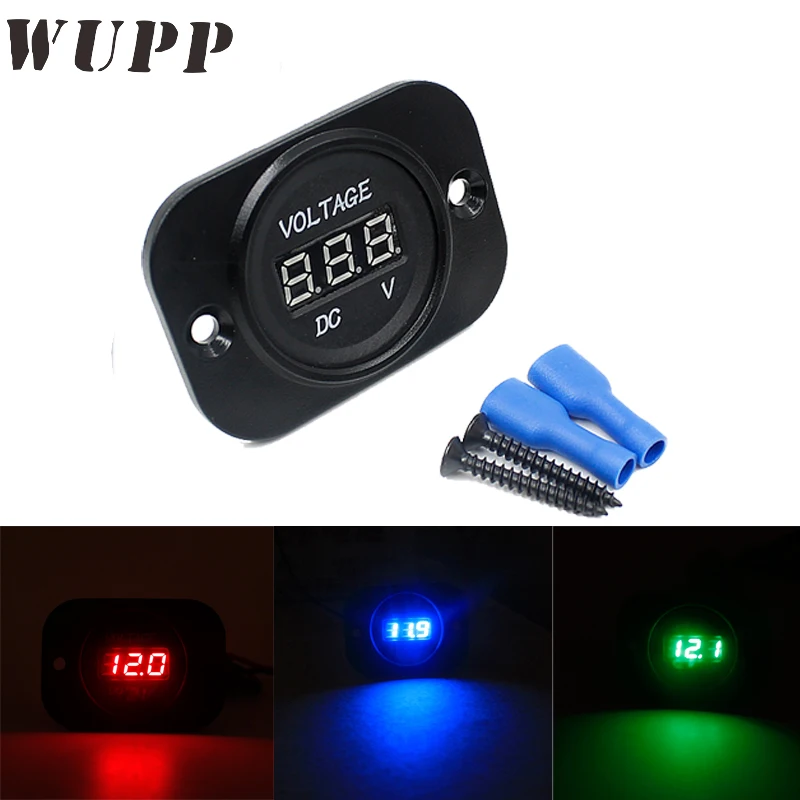 WUPP Voltage Led Display Voltmeter Car Motorcycle Electric Socket