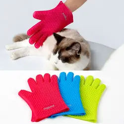 Silicone Dog Pet brush Glove Deshedding Gentle Efficient Pet Grooming Glove Dog Bath Cat cleaning Supplies Pet Dog Accessories