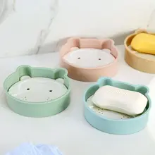 Полезные мультяшная мыльница коробка для кухня аксессуары ванной комнаты творческий Слива мыло держатель аксессуары для мыла коробка