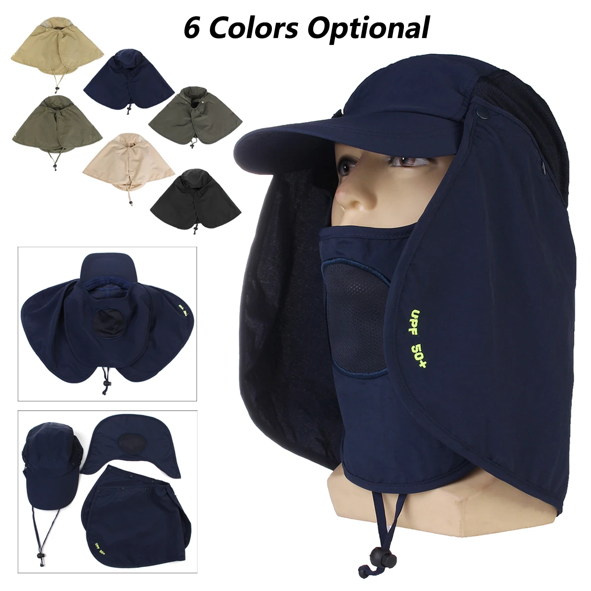 Outdoor Sport Hiking Visor Hat Neck Cover Fishing Hiking Hunting Hat UV