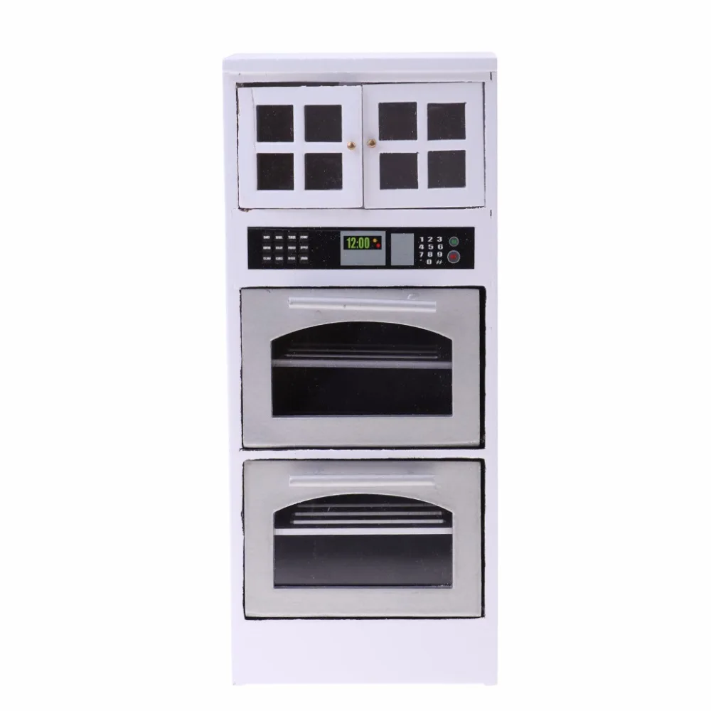 

1/12 Dollhouse Miniature Luxury Wooden 3-Layer Microwave Cabinet Kitchen Furniture Accessories Decoration