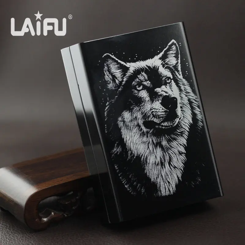 

personalized Wolf Totem Cigarette Case 20 Ultra-thin Male Metal Cigarette Boxes Laser Designed Forever Smoking Smoke Box