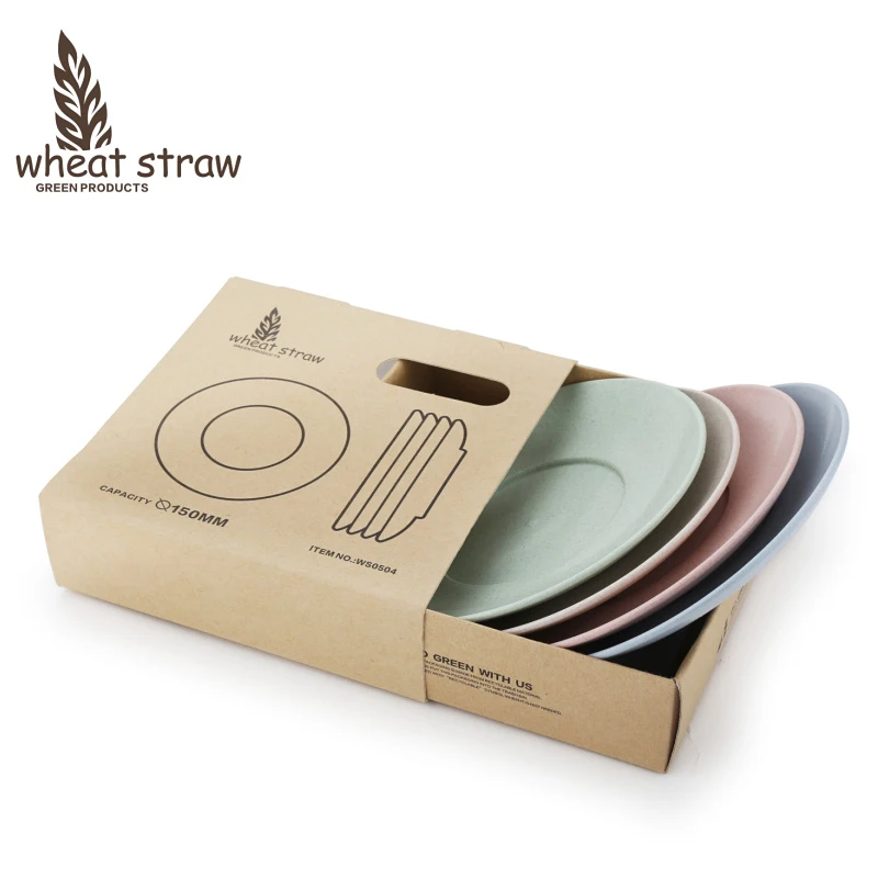 

Wheat Straw Plate Snack Plate Environmentally Friendly Round Dish Snacks Melon Seeds Plate Dessert Decoration Dish Dinnerware