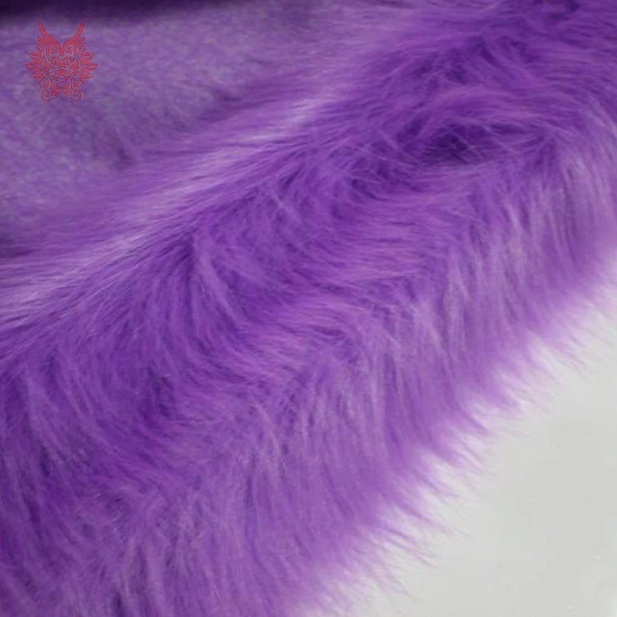 

High grade 9cm long hair purple faux fur fabric for winter coat,vest,cosplay stage decor free shipping 150*50cm 1piece SP2221