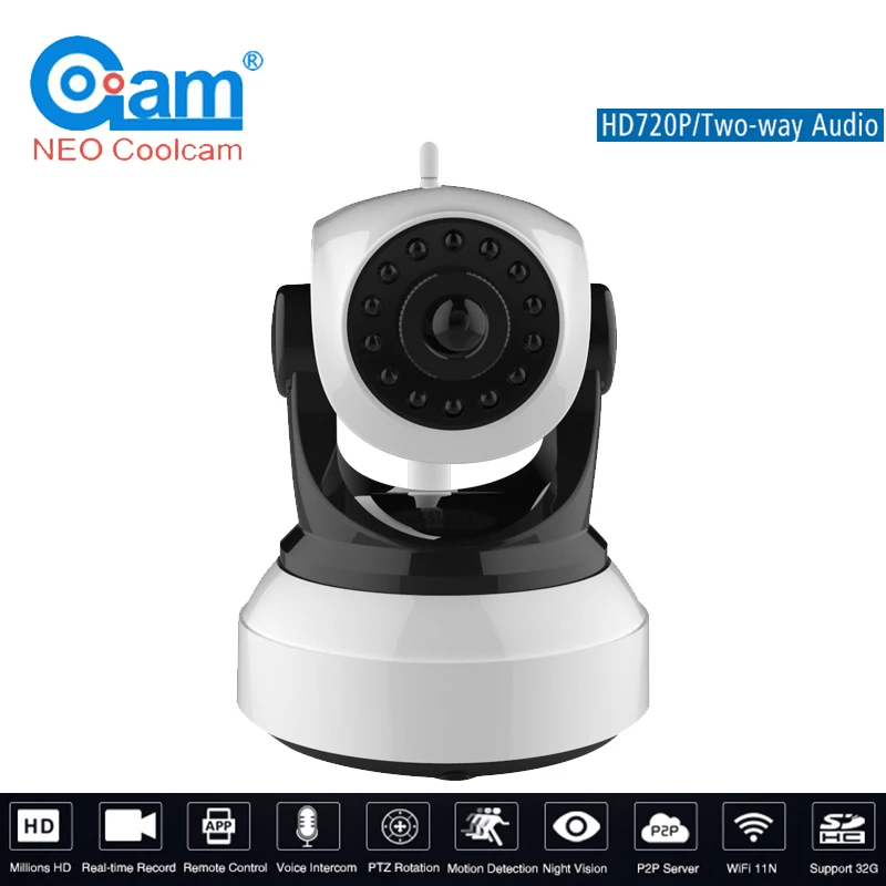 НЕО COOLCAM NIP-51OZX HD 720 P IP Камера Wi-Fi Беспроводной дома безопасности ИК-Ночное видение IP Cam сети наблюдения крытый