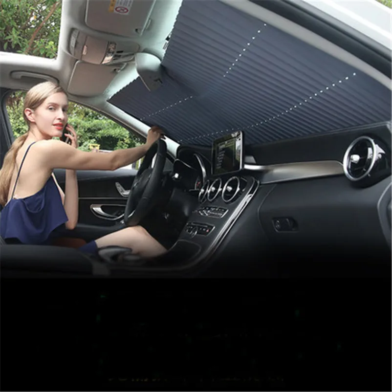 Finestrino Anteriore Auto Protezione dai Raggi UV Ombrello Protezione Parasole Pieghevole parasole per auto,Auto Parasole Ombrello 125 * 65cm