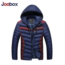 JOOBOX Men Winter Jacket Warm Casual Jackets Coats 2017 Fashion Thick Slim Winter Jacket Men Down Parkas hombre invierno L-3XL