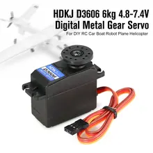 HDKJ D3606 Цифровой Металлический сервопривод 4,8-7,4 V 6kg 0,12/0,10 сек/60 градусов для DIY RC автомобилей Лодка робот самолет вертолет