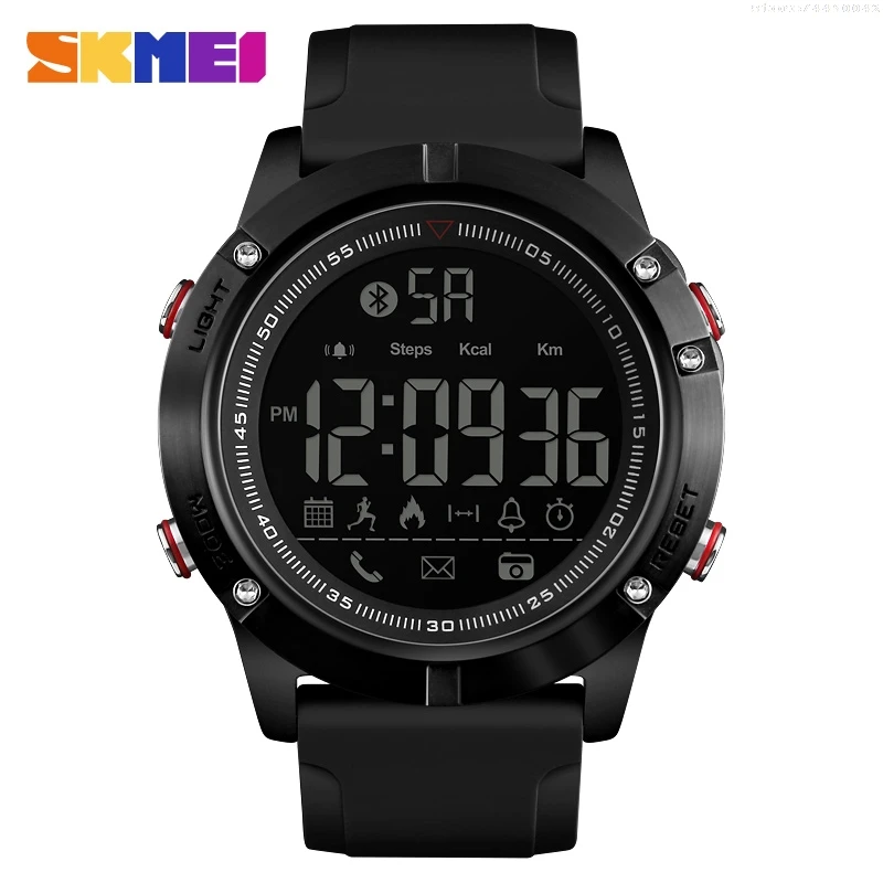 SFMEI Спортивные Bluetooth Цифровые наручные часы модные Smart Watch Для мужчин шагомер