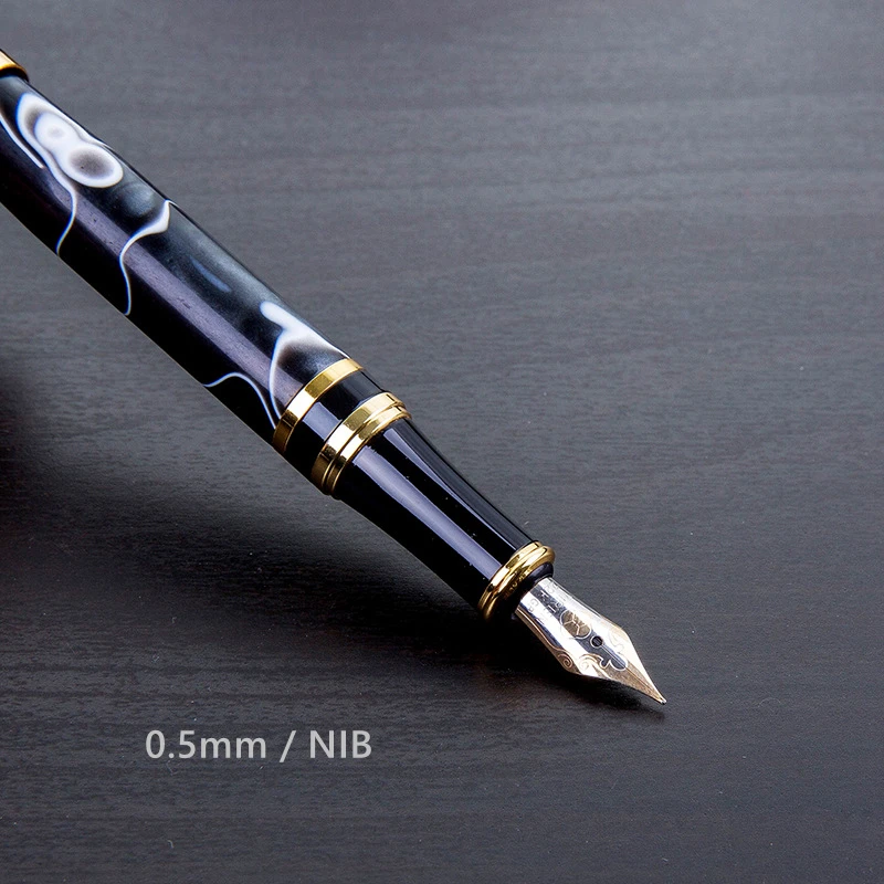 Высококачественная деловая авторучка ручка металл Золотой зажим каллиграфия подарочная ручка, канцелярские принадлежности для офиса школьные принадлежности 0,5 мм 0,38 мм N