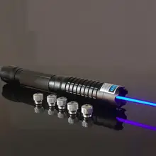 Сжигание синий лазерная указка фонарик смотровой факел 445nm 10000 м Фокусируемый Lazer ожог матч свеча горит фейерверк