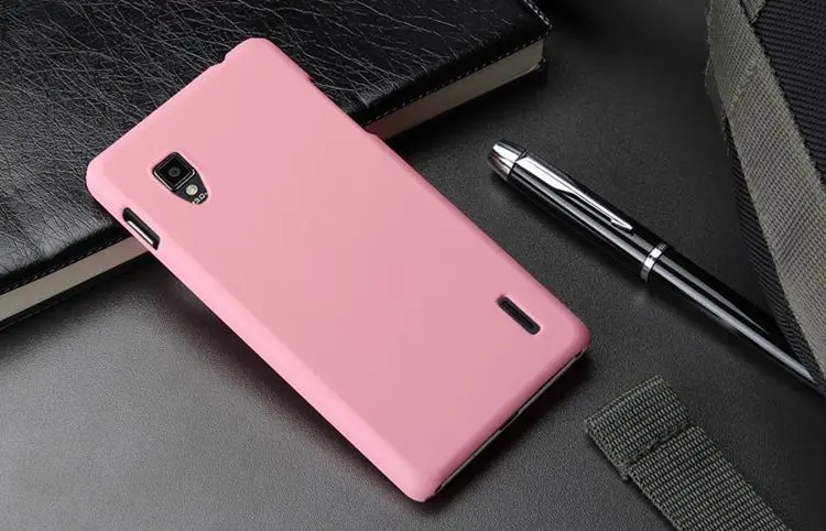 Матовый Жесткий кожаный чехол для LG Optimus G 4G E975 LS970 E971 E973 F180 - Цвет: Розовый