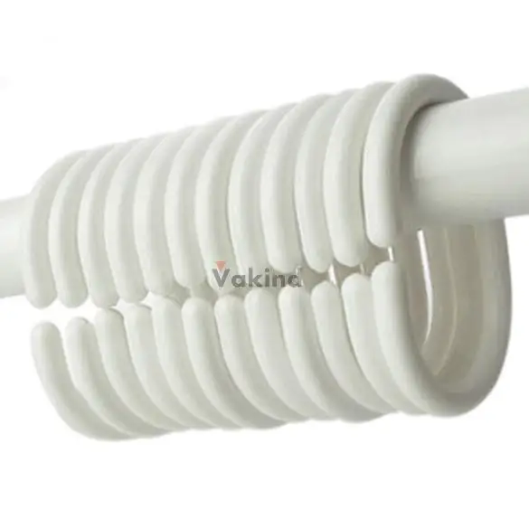 Shower Curtain Hook Hanger Plastic Ring Bath Drape Loop Clasp | Дом и сад