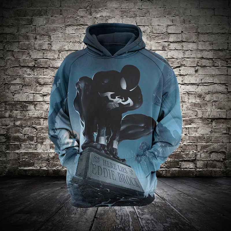 Fans Wear Marvel Venom Cosplay Mens Long Sleeve 3D Printed Hoodies for Marvel Movie Fans Fans Wear Marvel Venom Cosplay Mens Long Sleeve 3D Printed Hoodies for Marvel Movie Fans