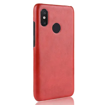 

100pcs/lot Retro Litchi PC leather Case Phone Back Cover For Xiaomi PocoPhone F1 MI8Lite A2Lite Redmi Note 6 note 6pro note5 pro