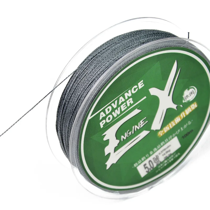 Ocean Beach Fishing Line Gray 8 Strands 100M Advance Power Braided