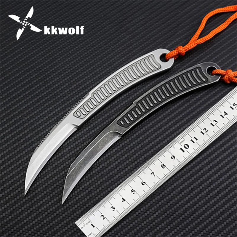Продажа KKWOLF Karambit Скорость туристический карманный нож Выживание коготь 440C высокоуглеродистой Нержавеющая сталь уличный охотничий нож каменное мы...
