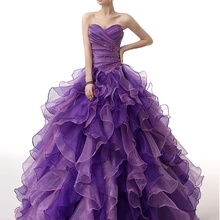 ANGELSBRIDEP фиолетовые пышные платья из органзы со стразами, милые 16 платья Vestido, платья большого размера, бальные платья