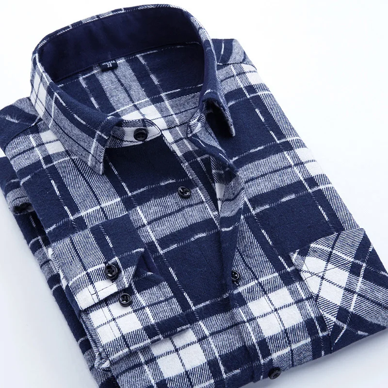 Casual Men Plaid Shirt Spring Autumn Flannel Shirt Men Dress Shirts Fashion Long Sleeve Slim Fit Chemise Homme Cotton Male Shirt Casual Men Plaid Shirt Spring Autumn Flannel Shirt Men Dress Shirts Fashion Long Sleeve Slim Fit Chemise Homme Cotton Male Shirt