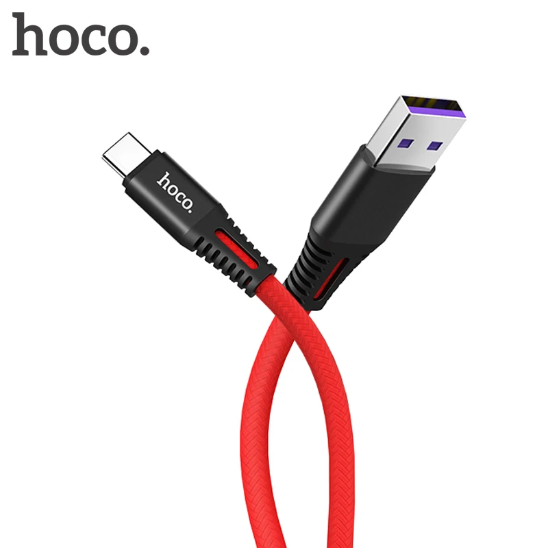 

HOCO Type C Cable Usb C Fast Charge 5A Large Current Charge Data Cable Android For Huawei Mate 9 10 P10 Quick Charging 1m