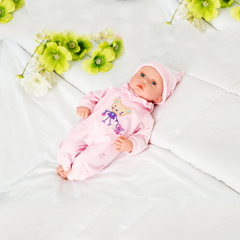 19 дюймов Reborn Baby Doll Силиконовые конечности хлопок тело мягкая резина Моделирование ручной работы Reborn игрушки для детей