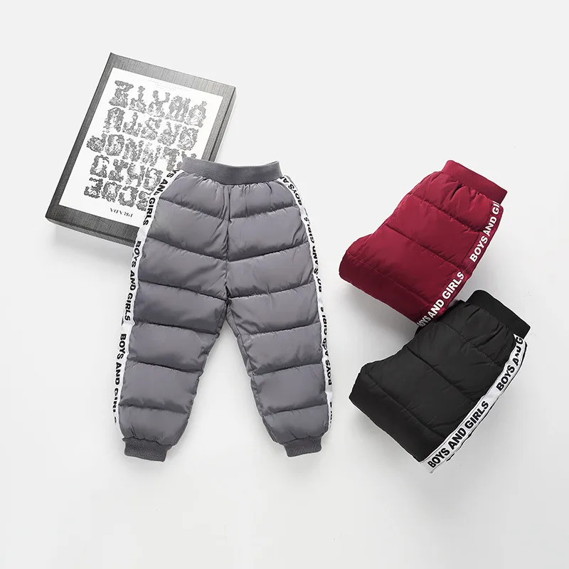 BibiCola зимние штаны для мальчиков; теплые плотные Спортивные леггинсы для детей; Детские хлопковые однотонные брюки; bebe; штаны; одежда