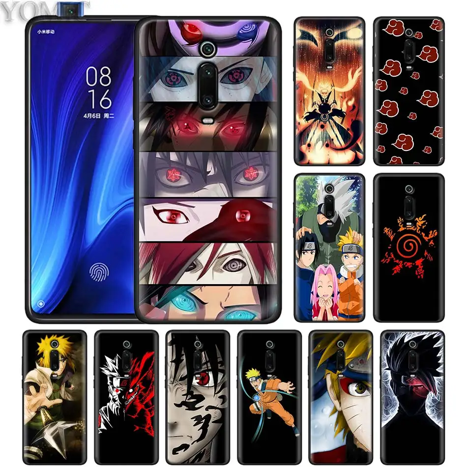 

Anime Naruto Uzumaki Sasuke Black Case for Xiaomi Redmi K20 Pro Note 7 5 6 Pro Redmi 6 7 6A 7A 4X 5 Plus Y3 GO Silicone Soft Cas