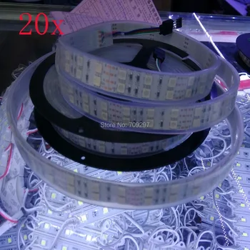 

FREE DHL/FEDEX 100M/lot 600LED 5050 RGB/16 colors IP67 tube waterproof DC12V SMD 5050 2 lines LED strip light T-36