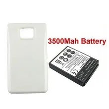 For Samsung Galaxy S2 i9100 3500mAh Battery Moblie Phone Rechargeable Thicker Bateria With Back Cover White Direct shipping