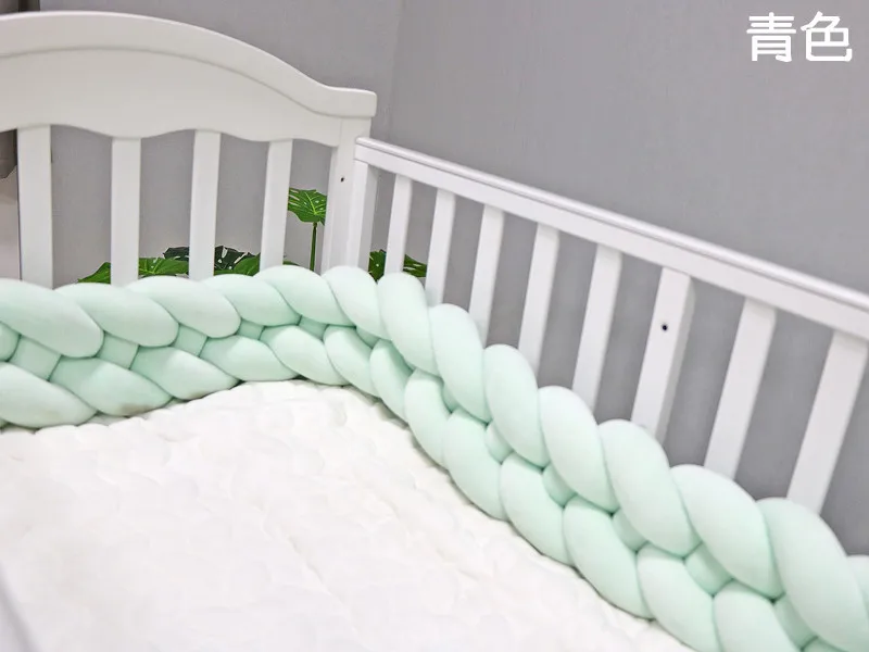 Knot Ball Bumpers In A Children's Bed Crib Anti-collision Room Decoration Cotton Pillow Bed Safety Barriers For Kids Multi-color (3)