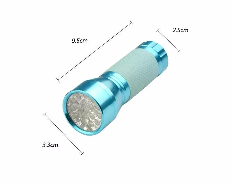17led мини световой Алюминий сплав фонарик без Батарея