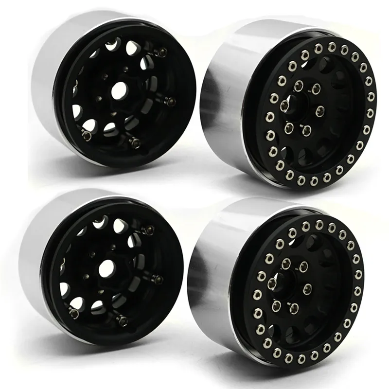 

4PCS 1.9 Alloy Beadlock Wheel Rims for Axial SCX10 D90 CC01 1/10 RC Crawler US #25