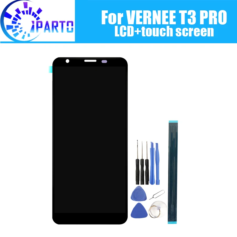 Ceny 5.5 calowy wyświetlacz LCD VERNEE T3 PRO + ekran dotykowy 100% oryginalny przetestowany wyświetlacz LCD Digitizer wymienny szklany panel dla VERNEE T3 PRO