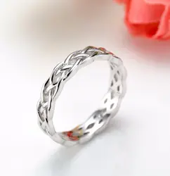 Модное женское серебряное кольцо 4 мм 925 CJZBLXLX05001