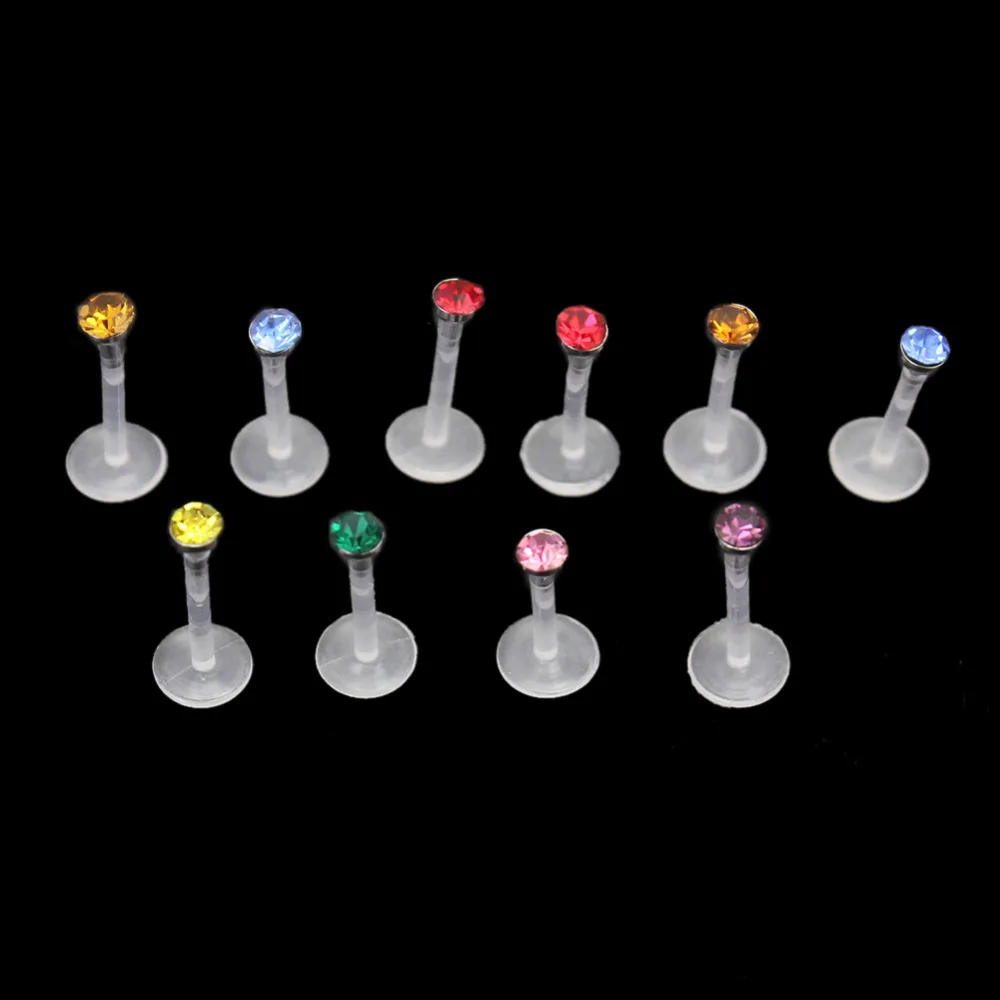 16Pcs set Beauty Mixed Color Girls Plastic 1 1mm Lip 16Pcs set Beauty Mixed Color Girls Plastic 1 1mm Lip