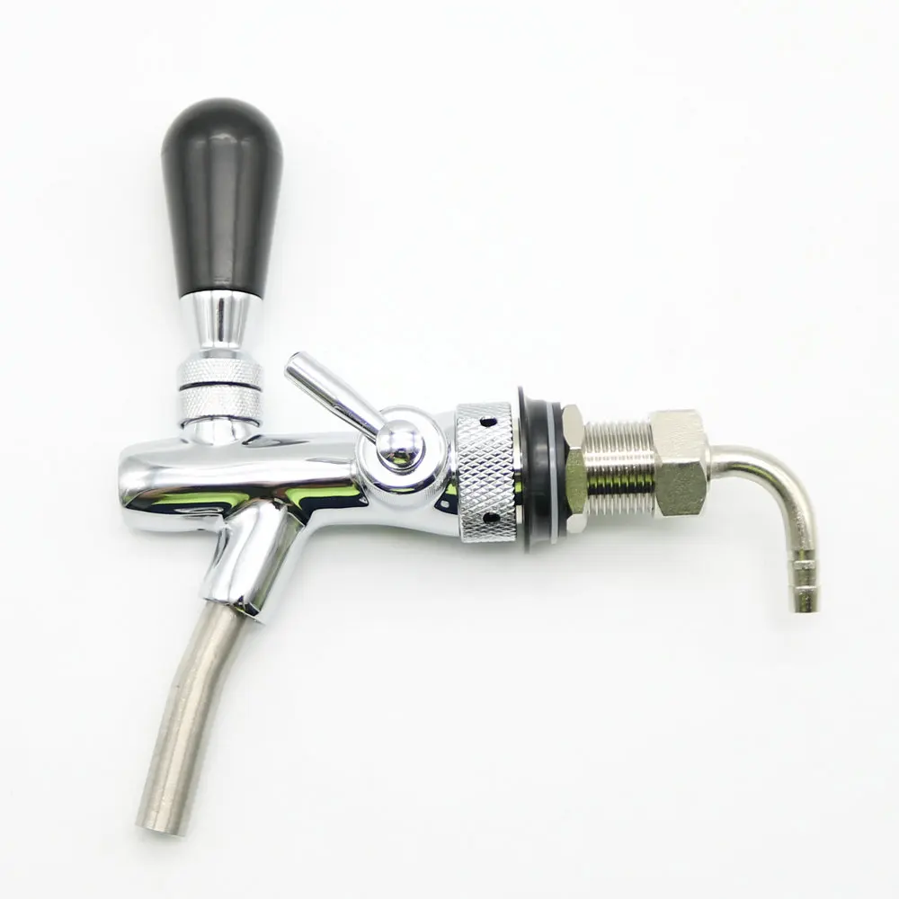 Online Nuevo barril de cerveza casera para barril de cerveza, grifo de Control de flujo de cerveza, grifo de fabricación de cerveza casera, grifo de latón para cerveza de barril de plata