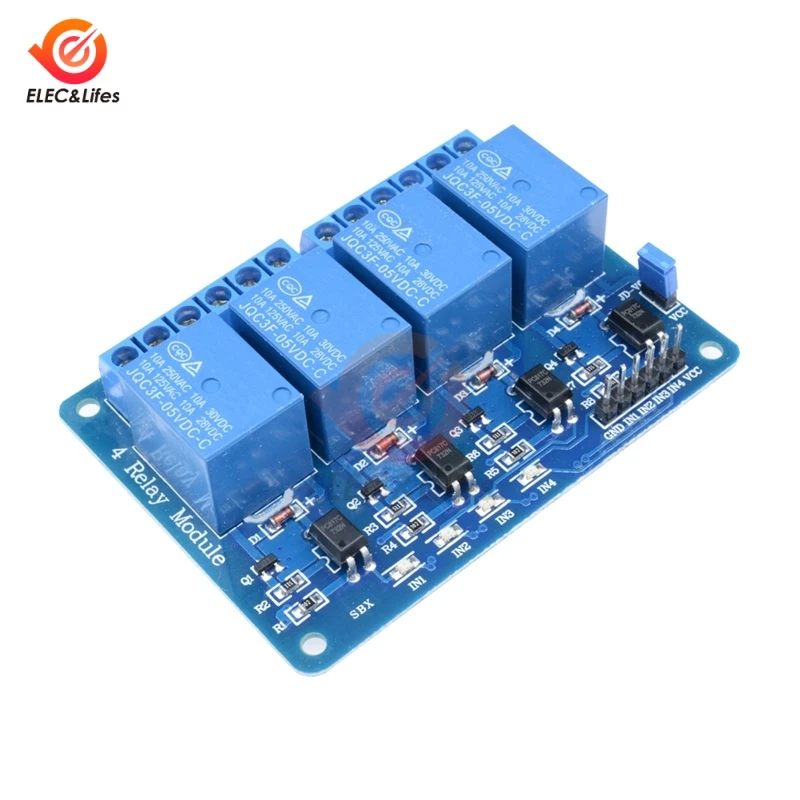 

5V 4-Channel Relay Module Shield for Arduino ARM PIC AVR DSP Electronic 5V 4 Channel Relay 4 Road 5V Relay Module