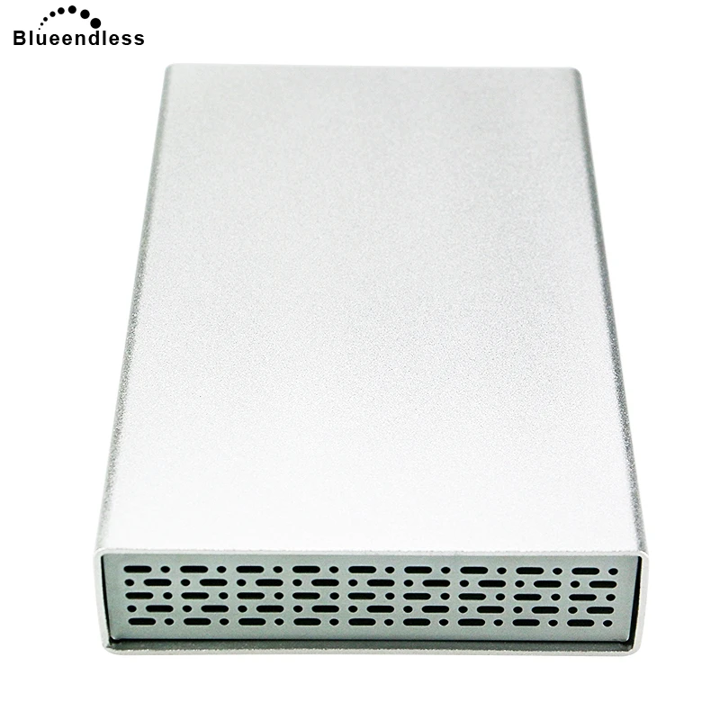 

Portable hard disk box 3.5 inch silver aluminum shell hard drive case sata usb 2.0 hdd enclosure support esata hdd disco U35YAU2