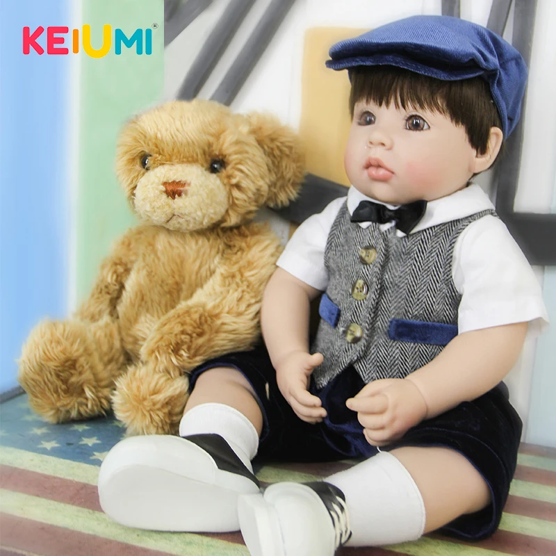 

Real Alive 51 cm Doll Reborn Soft Silicone Vinyl Newborn Dolls For Kids 20'' Reborn Baby Toys Cloth Body Kids Fashion Gifts