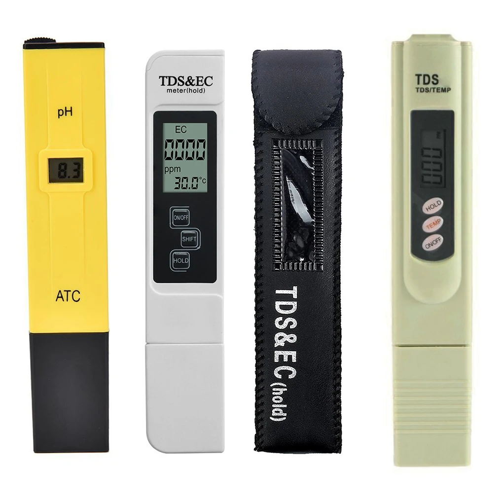 

3pcs/lot Digital TDS Water Tester PH Meter Pen TDS EC Meter Aquarium Filter Water Quality Purity Tester