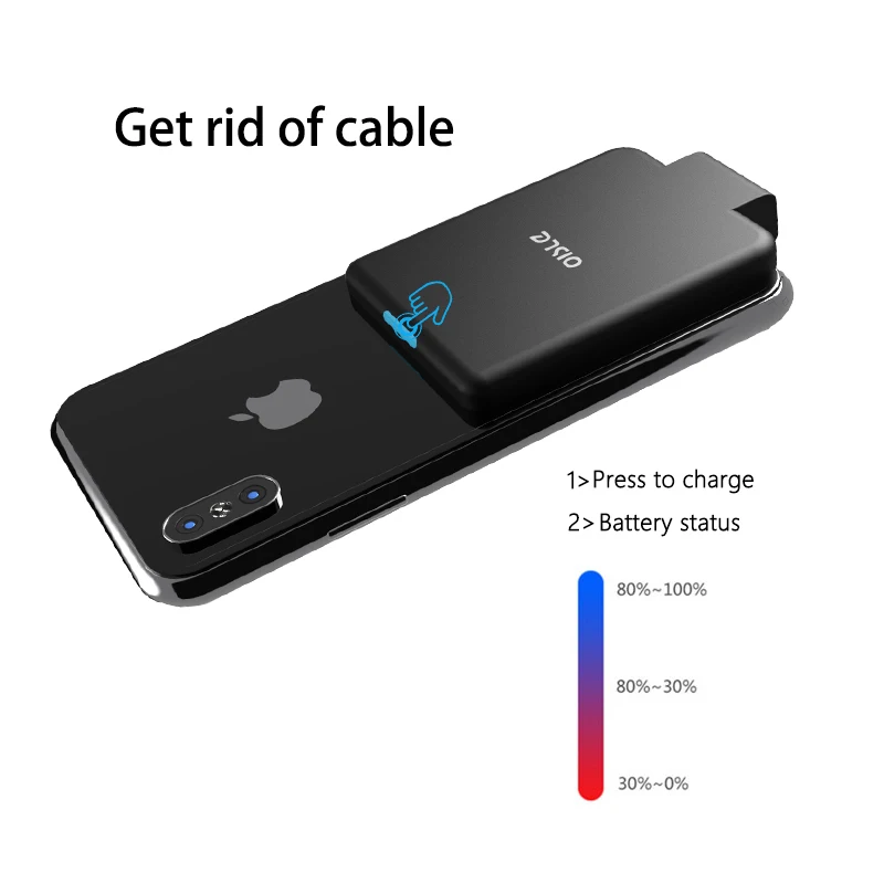 Mini Power Bank Case Ultra-thin Portable External Backup For iPhone X XS Samsung S8 Xiaomi 8 Huawei P20 Battery Charger Case