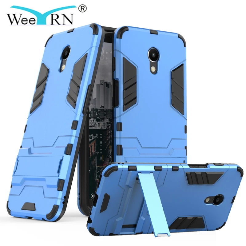 

WeeYRN 3-in-1 Hybrid Shockproof Military Case Meizu M6S / M6 Armor Hard Stand Case Meizu M6 Heavy Duty Back Cover Meizu M6 Funda