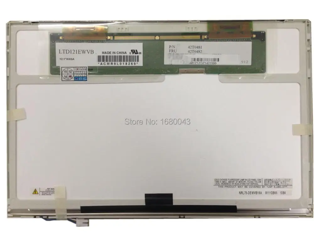 LTD121EWVB подходит для QD12TL01 LTN121W1-L03 CLAA121WA01A LTN121AT02 HT121WX2-103 B121EW03 B121EW02 1280*800 ЖК-экран |