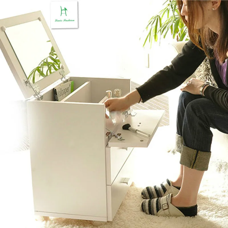 

Simple modern bedside wooden drawer storage bedside table makeup