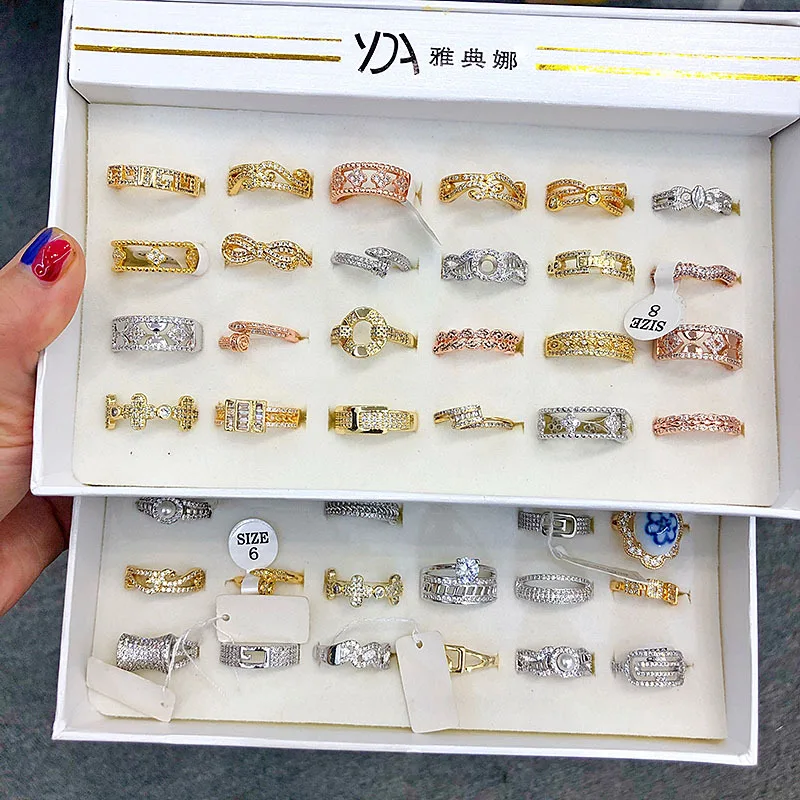 

50 Pcs/lot fashion women new wholesale rings jewelry mix random style hot sale men ring jewelry wholesale 0708-37