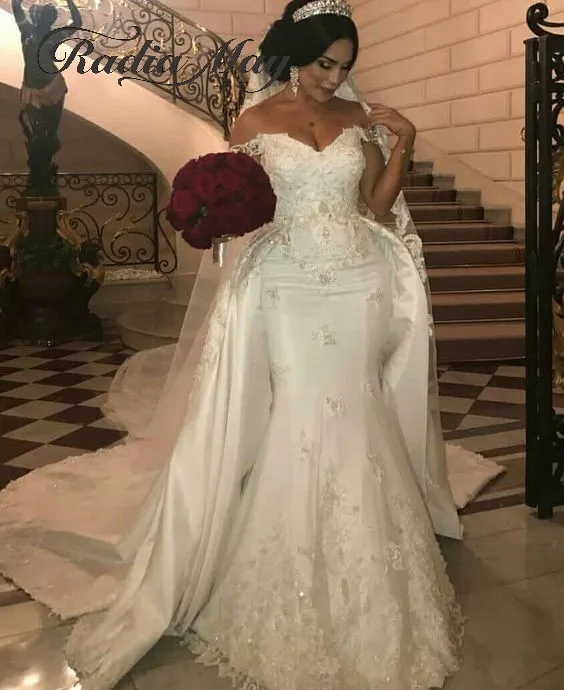 satin detachable wedding skirt
