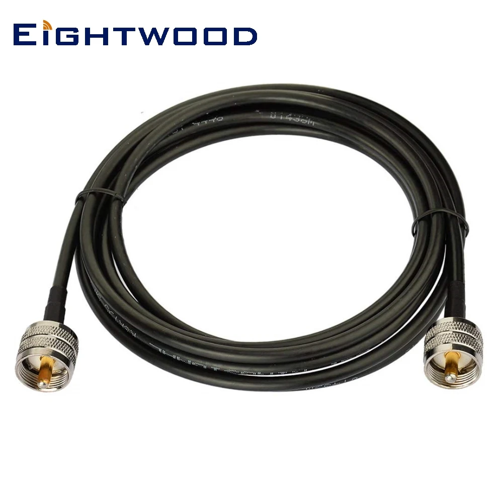Eightwod VHF UHF PL-259 мужской RG58 кабель совместимый с автомобилем CB Ham двухсторонний